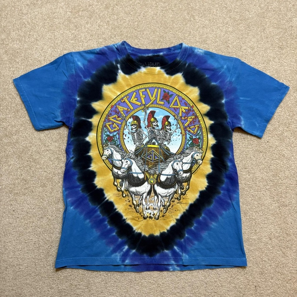 Liquid Blue Grateful Dead‎ Shirt Mens Small Blue Tie Dye LA Coliseum 2000